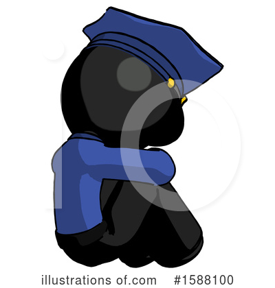 Royalty-Free (RF) Black Design Mascot Clipart Illustration by Leo Blanchette - Stock Sample #1588100