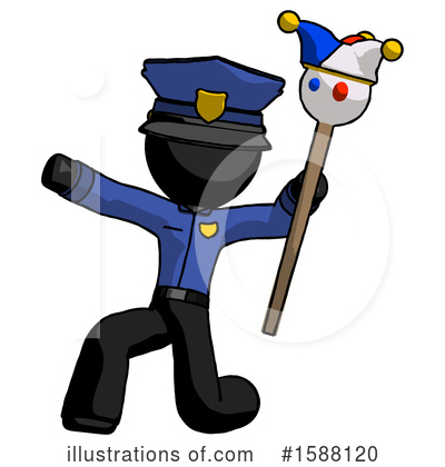 Royalty-Free (RF) Black Design Mascot Clipart Illustration by Leo Blanchette - Stock Sample #1588120