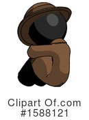 Black Design Mascot Clipart #1588121 by Leo Blanchette