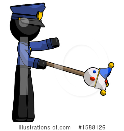 Royalty-Free (RF) Black Design Mascot Clipart Illustration by Leo Blanchette - Stock Sample #1588126