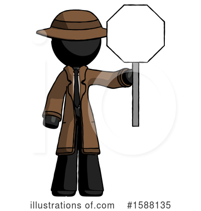 Royalty-Free (RF) Black Design Mascot Clipart Illustration by Leo Blanchette - Stock Sample #1588135