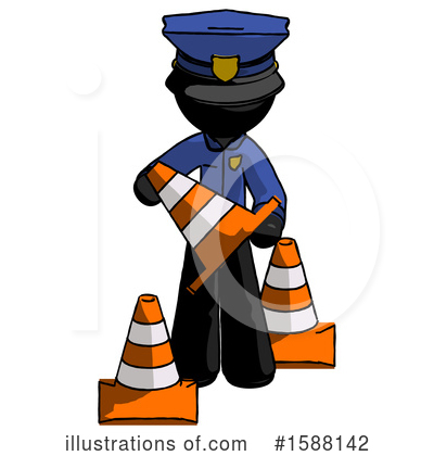 Royalty-Free (RF) Black Design Mascot Clipart Illustration by Leo Blanchette - Stock Sample #1588142