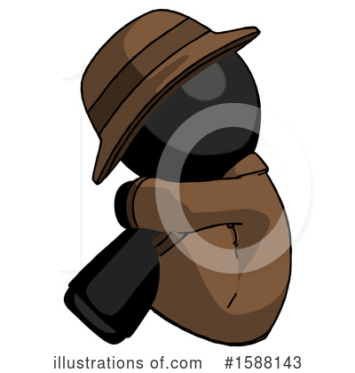 Royalty-Free (RF) Black Design Mascot Clipart Illustration by Leo Blanchette - Stock Sample #1588143
