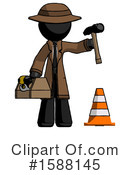Black Design Mascot Clipart #1588145 by Leo Blanchette