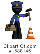 Black Design Mascot Clipart #1588146 by Leo Blanchette