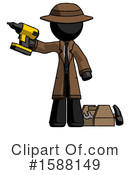 Black Design Mascot Clipart #1588149 by Leo Blanchette