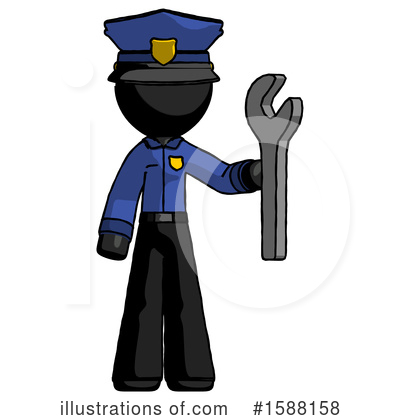 Royalty-Free (RF) Black Design Mascot Clipart Illustration by Leo Blanchette - Stock Sample #1588158