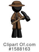 Black Design Mascot Clipart #1588163 by Leo Blanchette