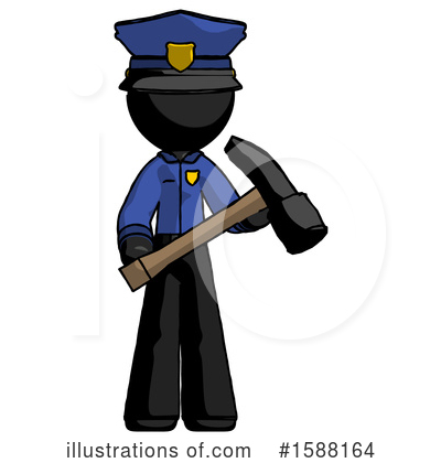 Royalty-Free (RF) Black Design Mascot Clipart Illustration by Leo Blanchette - Stock Sample #1588164