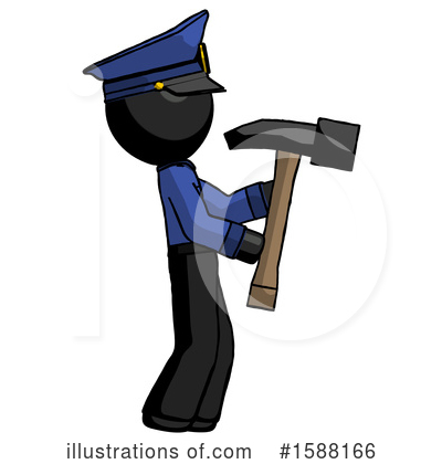 Royalty-Free (RF) Black Design Mascot Clipart Illustration by Leo Blanchette - Stock Sample #1588166