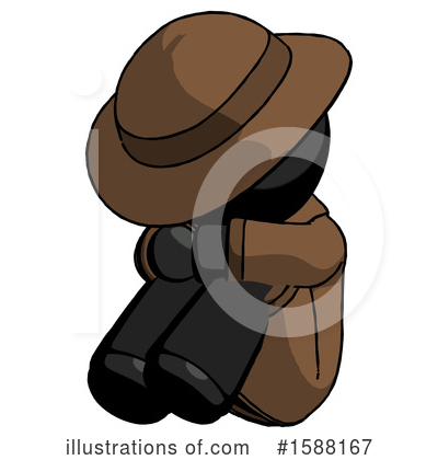 Royalty-Free (RF) Black Design Mascot Clipart Illustration by Leo Blanchette - Stock Sample #1588167