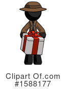 Black Design Mascot Clipart #1588177 by Leo Blanchette