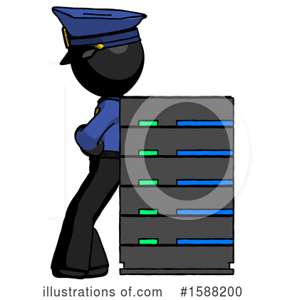 Royalty-Free (RF) Black Design Mascot Clipart Illustration by Leo Blanchette - Stock Sample #1588200