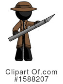 Black Design Mascot Clipart #1588207 by Leo Blanchette