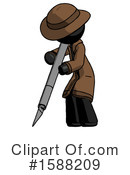 Black Design Mascot Clipart #1588209 by Leo Blanchette