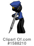 Black Design Mascot Clipart #1588210 by Leo Blanchette