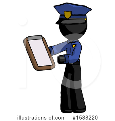Royalty-Free (RF) Black Design Mascot Clipart Illustration by Leo Blanchette - Stock Sample #1588220