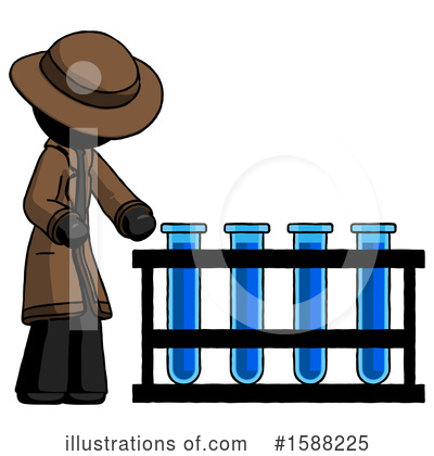 Royalty-Free (RF) Black Design Mascot Clipart Illustration by Leo Blanchette - Stock Sample #1588225