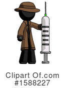 Black Design Mascot Clipart #1588227 by Leo Blanchette