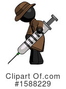 Black Design Mascot Clipart #1588229 by Leo Blanchette