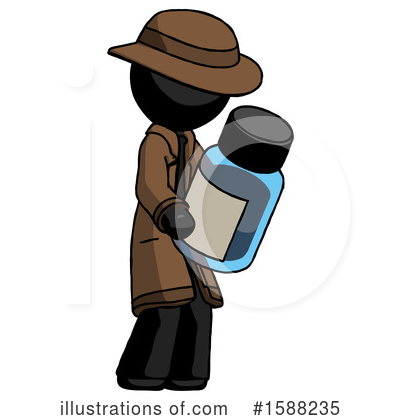 Royalty-Free (RF) Black Design Mascot Clipart Illustration by Leo Blanchette - Stock Sample #1588235