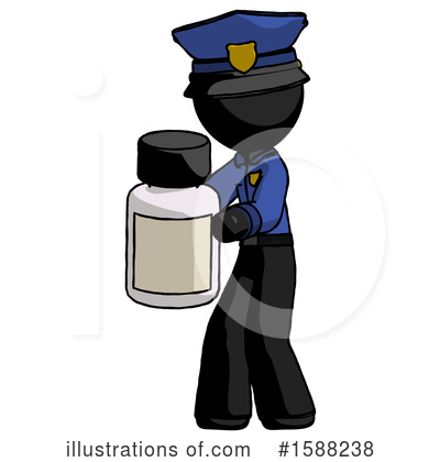 Royalty-Free (RF) Black Design Mascot Clipart Illustration by Leo Blanchette - Stock Sample #1588238