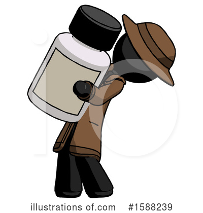 Royalty-Free (RF) Black Design Mascot Clipart Illustration by Leo Blanchette - Stock Sample #1588239