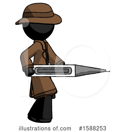 Royalty-Free (RF) Black Design Mascot Clipart Illustration by Leo Blanchette - Stock Sample #1588253