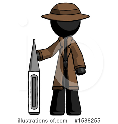 Royalty-Free (RF) Black Design Mascot Clipart Illustration by Leo Blanchette - Stock Sample #1588255