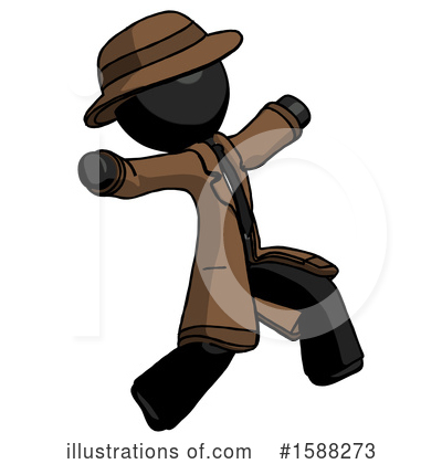 Royalty-Free (RF) Black Design Mascot Clipart Illustration by Leo Blanchette - Stock Sample #1588273