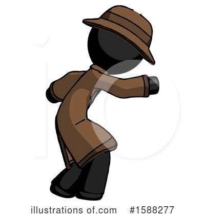 Royalty-Free (RF) Black Design Mascot Clipart Illustration by Leo Blanchette - Stock Sample #1588277