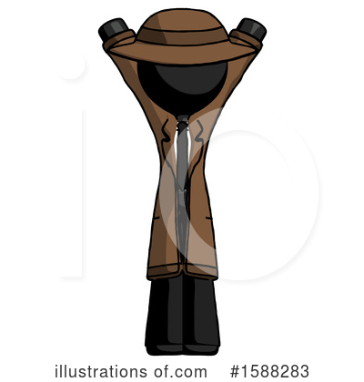 Royalty-Free (RF) Black Design Mascot Clipart Illustration by Leo Blanchette - Stock Sample #1588283