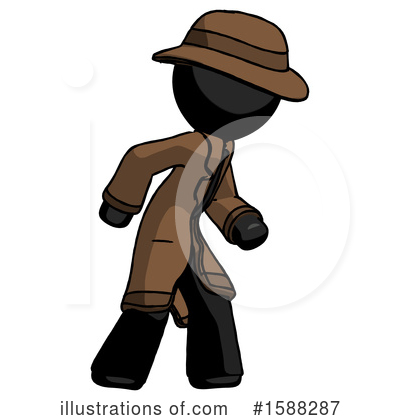 Royalty-Free (RF) Black Design Mascot Clipart Illustration by Leo Blanchette - Stock Sample #1588287