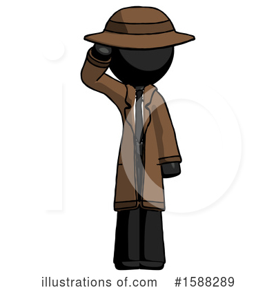 Royalty-Free (RF) Black Design Mascot Clipart Illustration by Leo Blanchette - Stock Sample #1588289