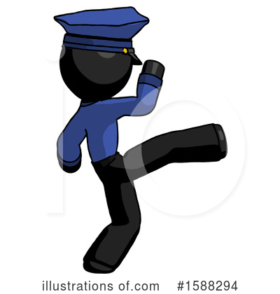 Royalty-Free (RF) Black Design Mascot Clipart Illustration by Leo Blanchette - Stock Sample #1588294
