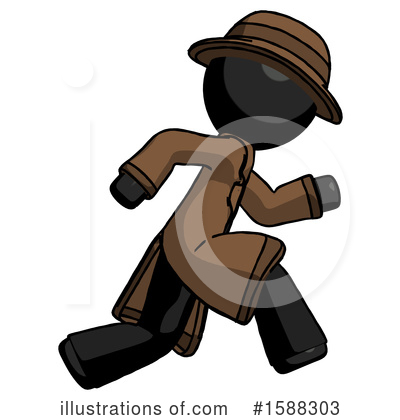 Royalty-Free (RF) Black Design Mascot Clipart Illustration by Leo Blanchette - Stock Sample #1588303