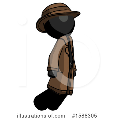 Royalty-Free (RF) Black Design Mascot Clipart Illustration by Leo Blanchette - Stock Sample #1588305