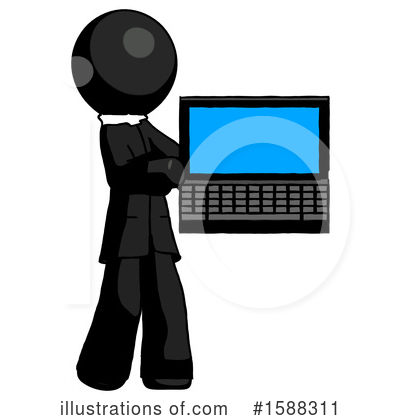 Royalty-Free (RF) Black Design Mascot Clipart Illustration by Leo Blanchette - Stock Sample #1588311