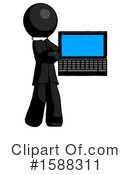 Black Design Mascot Clipart #1588311 by Leo Blanchette
