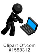 Black Design Mascot Clipart #1588312 by Leo Blanchette