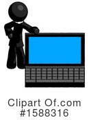 Black Design Mascot Clipart #1588316 by Leo Blanchette