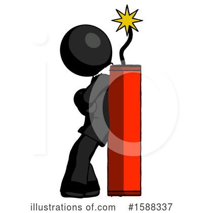 Royalty-Free (RF) Black Design Mascot Clipart Illustration by Leo Blanchette - Stock Sample #1588337