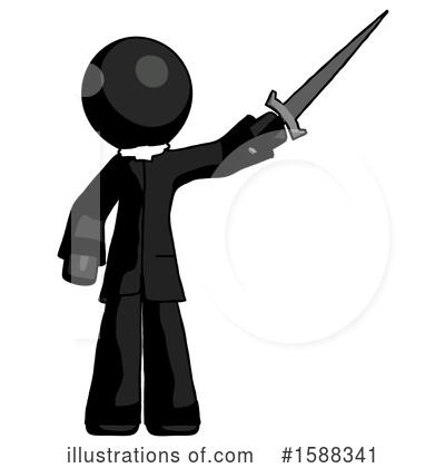 Royalty-Free (RF) Black Design Mascot Clipart Illustration by Leo Blanchette - Stock Sample #1588341
