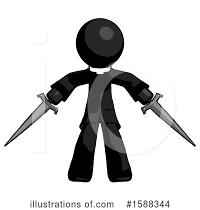 Royalty-Free (RF) Black Design Mascot Clipart Illustration by Leo Blanchette - Stock Sample #1588344