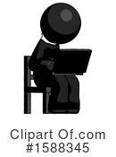Black Design Mascot Clipart #1588345 by Leo Blanchette