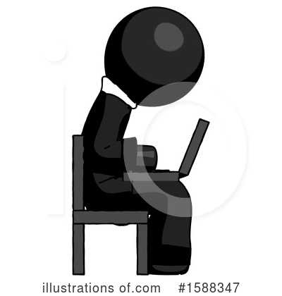 Royalty-Free (RF) Black Design Mascot Clipart Illustration by Leo Blanchette - Stock Sample #1588347