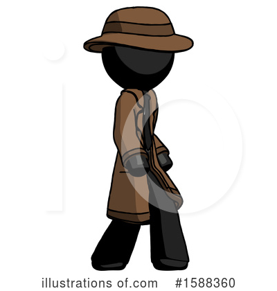 Royalty-Free (RF) Black Design Mascot Clipart Illustration by Leo Blanchette - Stock Sample #1588360