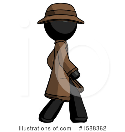Royalty-Free (RF) Black Design Mascot Clipart Illustration by Leo Blanchette - Stock Sample #1588362