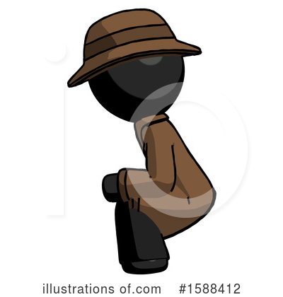 Royalty-Free (RF) Black Design Mascot Clipart Illustration by Leo Blanchette - Stock Sample #1588412