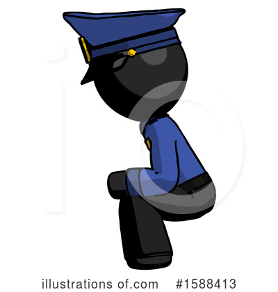 Royalty-Free (RF) Black Design Mascot Clipart Illustration by Leo Blanchette - Stock Sample #1588413